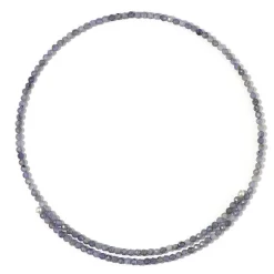 Tansanit-Stahlhalsreif (Riya)