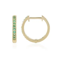 Äthiopischer Smaragd-Silberohrringe