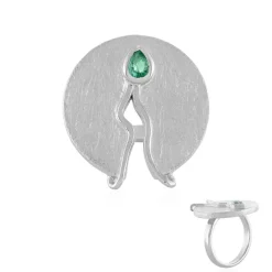 Äthiopischer Smaragd-Silberring