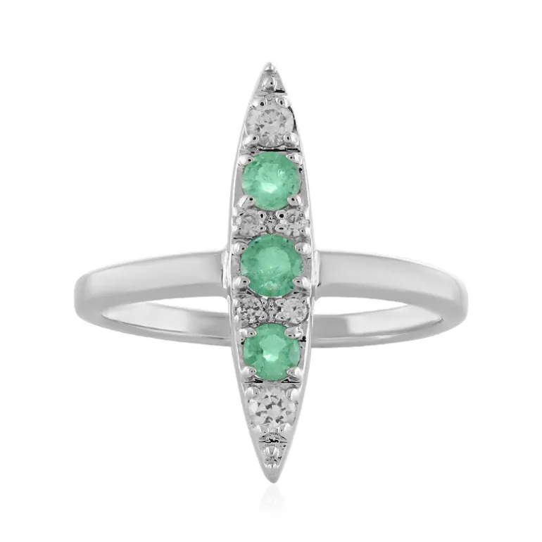 Äthiopischer Smaragd-Silberring