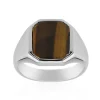 Tigerauge-Herren-Silberring