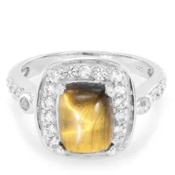 Tigerauge-Silberring