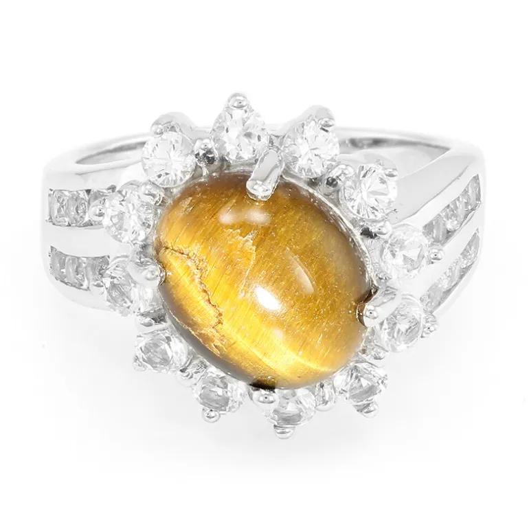 Tigerauge-Silberring