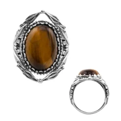 Tigerauge-Silberring (Desert Chic)