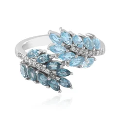 Topas-Silberring (de Melo)