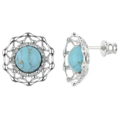 Türkis-Silberohrringe