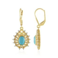 Türkis-Silberohrringe