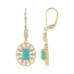 Türkis-Silberohrringe