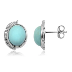 Türkis-Silberohrringe