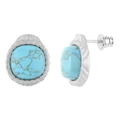 Türkis-Silberohrringe