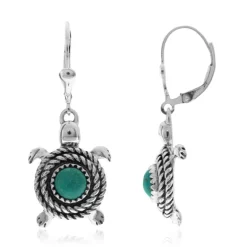 Türkis-Silberohrringe (Desert Chic)