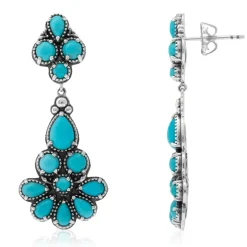 Türkis-Silberohrringe (Desert Chic)