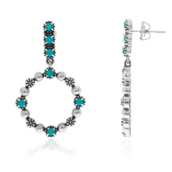 Türkis-Silberohrringe (Desert Chic)