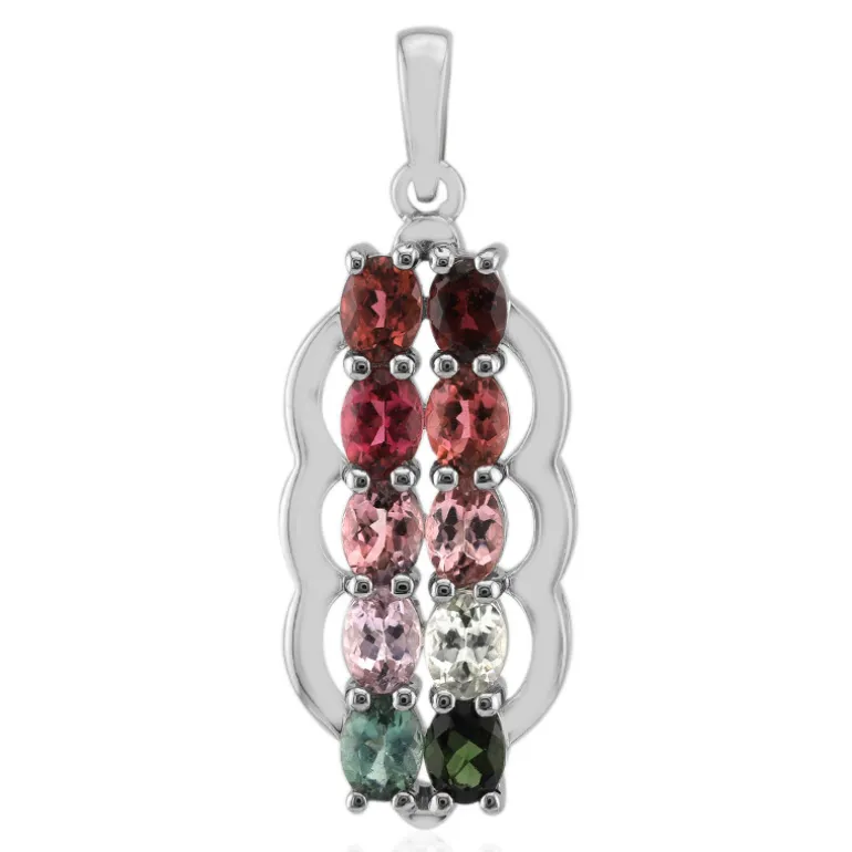 Turmalin-Silberanhänger