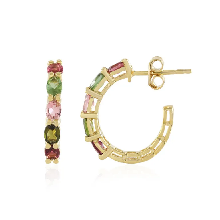 Turmalin-Silberohrringe