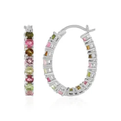 Turmalin-Silberohrringe