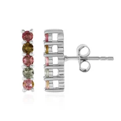 Turmalin-Silberohrringe