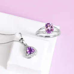 Uruguay-Amethyst-Silberanhänger