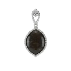 Versteinertes Holz-Silberanhänger