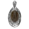 Versteinertes Holz-Silberanhänger