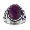 Violetter Kingman Mohave-Türkis-Silberring (Art of Nature)