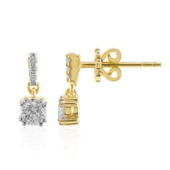 VVS1 (G) Brillant-Goldohrringe