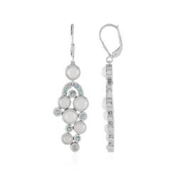 Weißer Mondstein-Silberohrringe (KM by Juwelo)