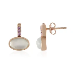 Weißer Mondstein-Silberohrringe (KM by Juwelo)