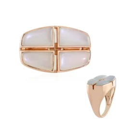 Weißer Mondstein-Silberring (KM by Juwelo)