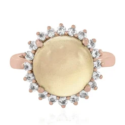 Weißer Mondstein-Silberring