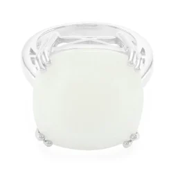 Weißer Mondstein-Silberring