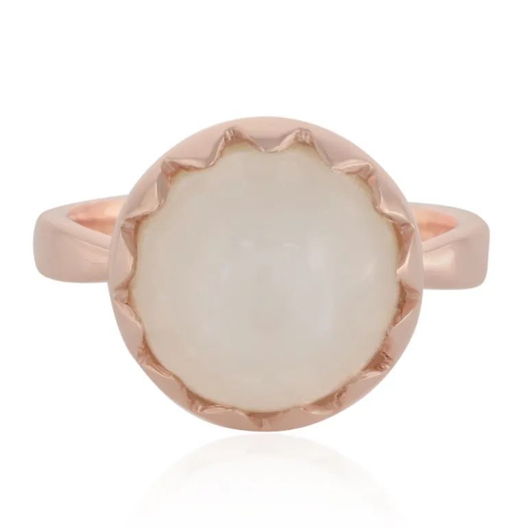 Weißer Mondstein-Silberring