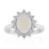 Weißer Opal-Silberring