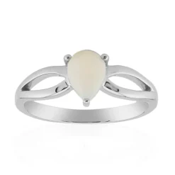 Weißer Opal-Silberring