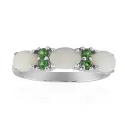 Weißer Opal-Silberring