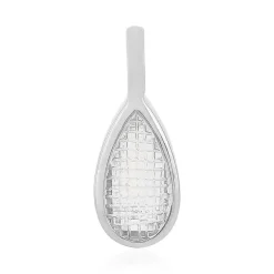 Weißer Quarz-Silberanhänger