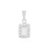 Weißer Quarz-Silberanhänger