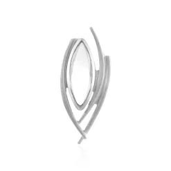 Weißer Quarz-Silberanhänger