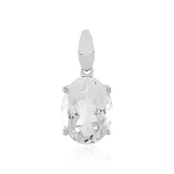 Weißer Quarz-Silberanhänger