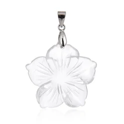 Weißer Quarz-Silberanhänger