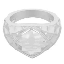 Weißer Quarz-Silberring