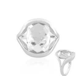 Weißer Quarz-Silberring