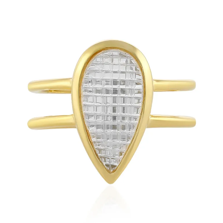 Weißer Quarz-Silberring