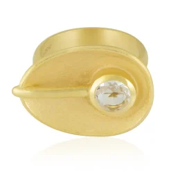 Weißer Quarz-Silberring