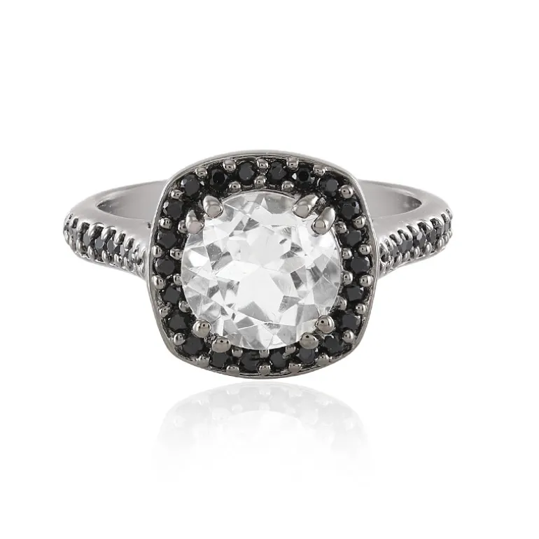 Weißer Quarz-Silberring