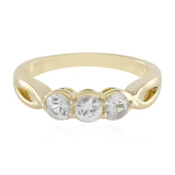 Weißer Saphir-Goldring (Adela Gold)