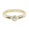 Weißer Saphir-Goldring (Adela Gold)