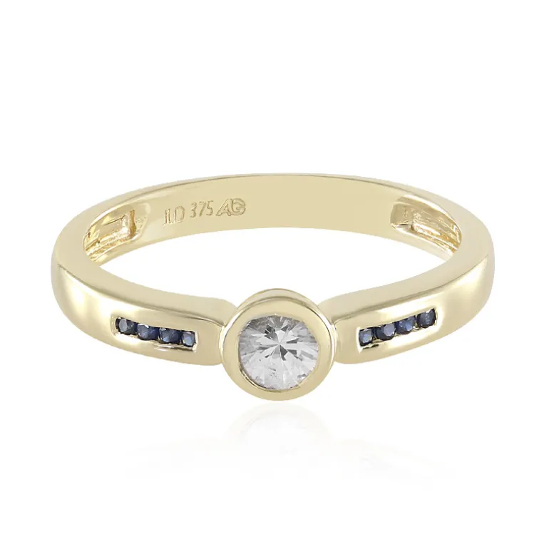 Weißer Saphir-Goldring (Adela Gold)