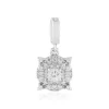 Weißer Saphir-Silberanhänger
