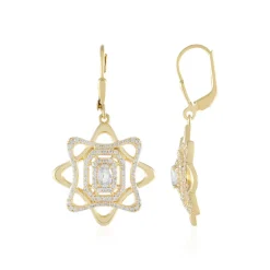 Weißer Saphir-Silberohrringe